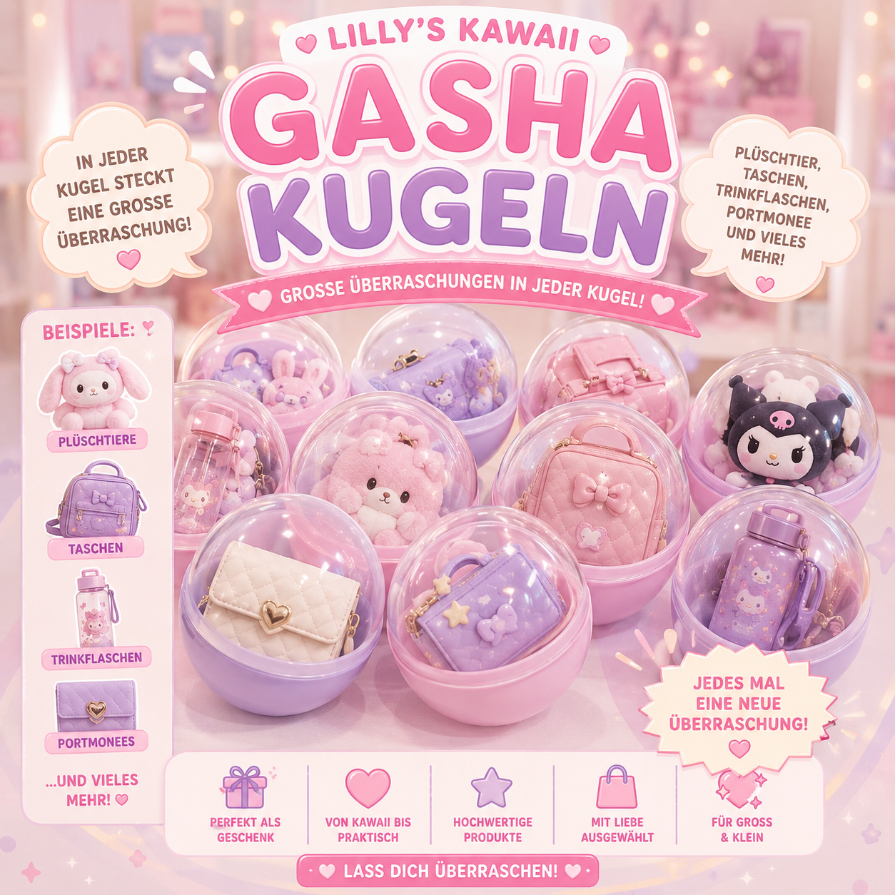 🩷🎀 Lilly’s Kawaii Gasha Kugeln 🎀🩷