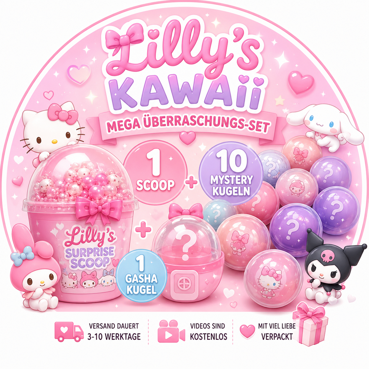 🎀 Lilly’s Kawaii Mega Überraschungs-Set 🩷