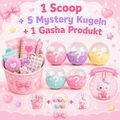 Kawaii Überraschungs-Bundle – 1 Scoop + 5 Mystery Kugeln + 1 Gasha-Produkt