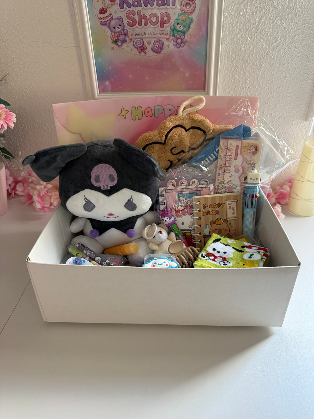 Kawaii-Überraschungspaket – 25 Produkte inkl. Plüschtier 🎀