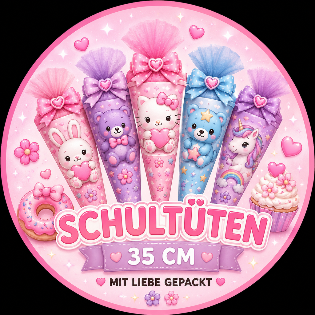 💖 Kawaii Schultüte (35 cm) + 1 Surprise Scoops 🎀